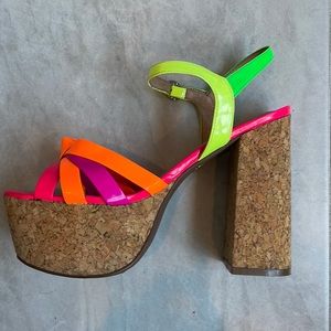 Jeffrey Campbell multicolored platforms